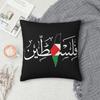 Арабский квадратный чехол для подушки из полиэстера Декоративная подушка Солидарность Флаг Карта Забавные чехлы для подушек