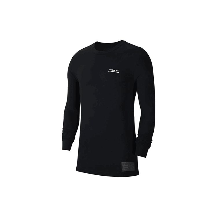 Nike Мужская баскетбольная футболка с длинным рукавом LeBron Dri-FIT Черный CV2080-010