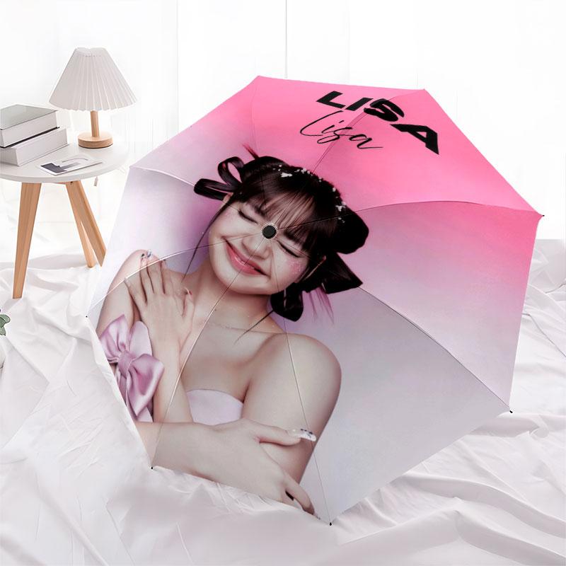 LISA, automatic folding umbrella, portable and foldable design, 8 ribs, a Christmas or birthday gift.