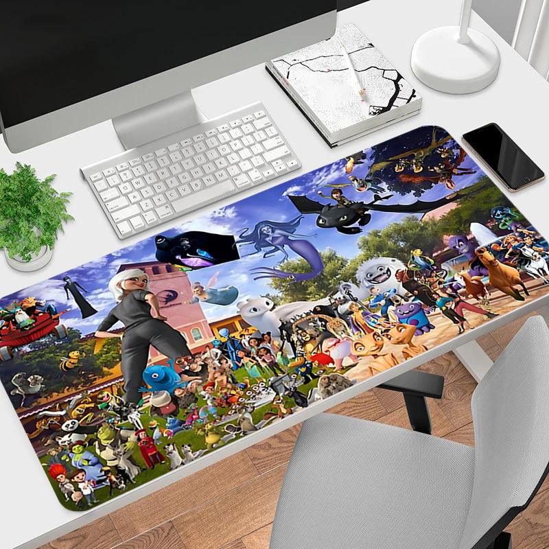 1Pc Fantasy World Adventure Gaming Mouse Pad Keyboard Desk Mat Non-slip Rubber Lock Edge Waterproof Computer Mousepad for Office Home Decor Ey115