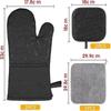 Oven Mitts And Pot Holders Sets, 536 Heat Resistant Oven Gloves Thick Cotton Kitchen Mitts For Baking, Cooking, Bbq,black(6pcs,balck)