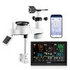 VEVOR 7-in-1 Wi-Fi Weather Station with APP, 190.5 Mm VA Display, Wireless Solar Powered Outdoor Sensor, Rain Gauge