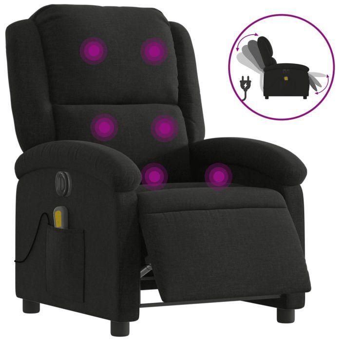 VidaXL Fauteuil de Massage Inclinable Électrique, Chaise de Relaxation avec Dossier et Repose-pied Réglables, Siège de 3204154