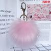 Искусственный меховой мяч из искусственного меха, украшения для сумок, брелок, полиэстер, украшения, держатели для ключей, креативные подарочные аксессуары