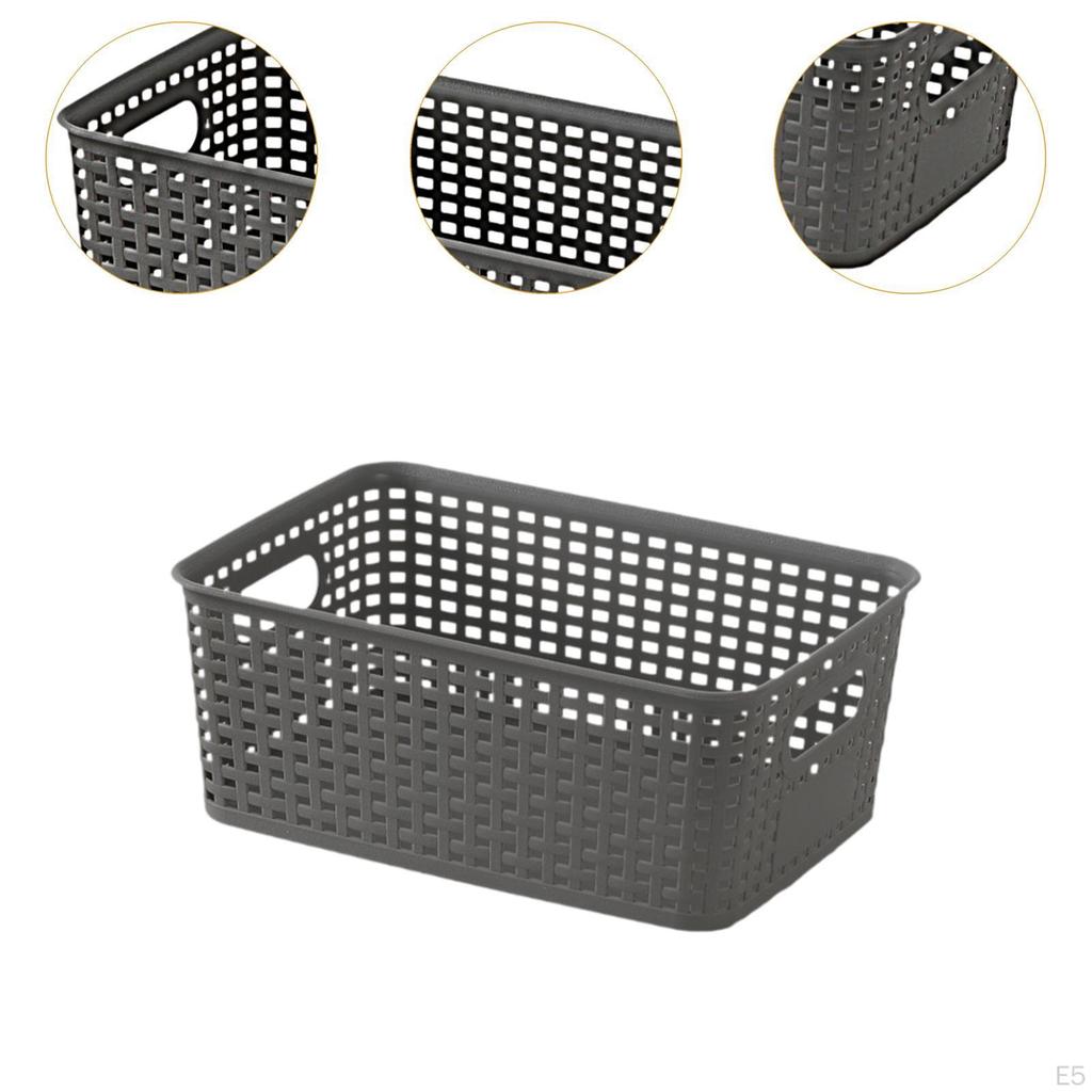 Storage Basket Weave Box Home Decor Multipurpose for Organizing Container Bedroom Desk