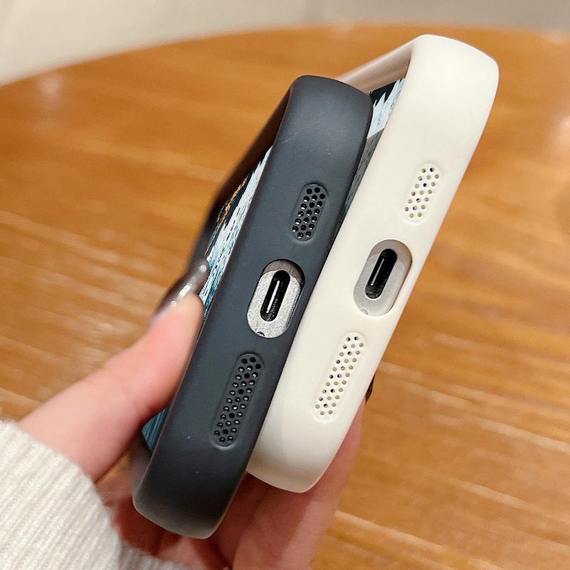 Синий морской принт противоударный чехол для iPhone 16 Pro Max 15 14 Pro 13 12 11 8 7 мягкий силиконовый защитный матовый чехол для телефона TPU