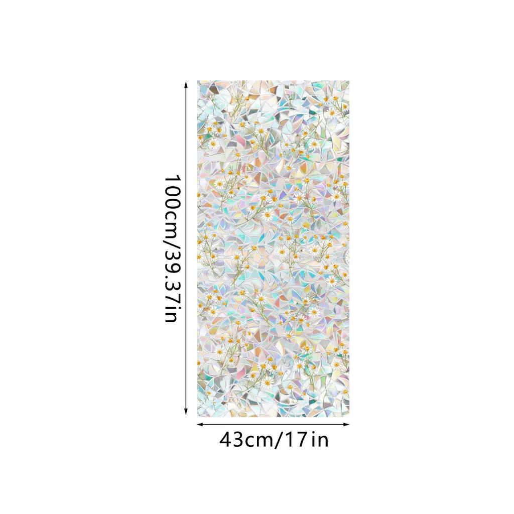 PVC Flower Window Electrostatic Stickers Privacy Protection Static Cling Decoration Reusable Glass Decals for Home Bathroom