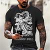 Fashion 3D Chinese Dragon Print T Shirt For Men Street Trend Harajuku Summer Tees Casual O-neck Short Sleeve Oversized T-shirts
