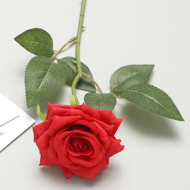 Artificial Silk Rose Bouquet For Wedding Decor Photography Props Home Use