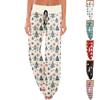 Pajama Pants Sleepwear Casual Drawstring Elastic Waist Pants Comfy Straight Yoga Loose Trousers
