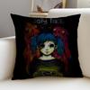 Mysterious SSally FaceS Cushion Cover Breathable and skinfriendly linen pillowcase square removable and washable cushion