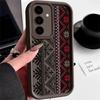 Complex Pattern Shockproof Case For Samsung S25 Ultra S24 FE S23 A56 A36 A16 A15 A55 A35 A26 Soft Silicone Matte Lens Protection TPU Phone Cover
