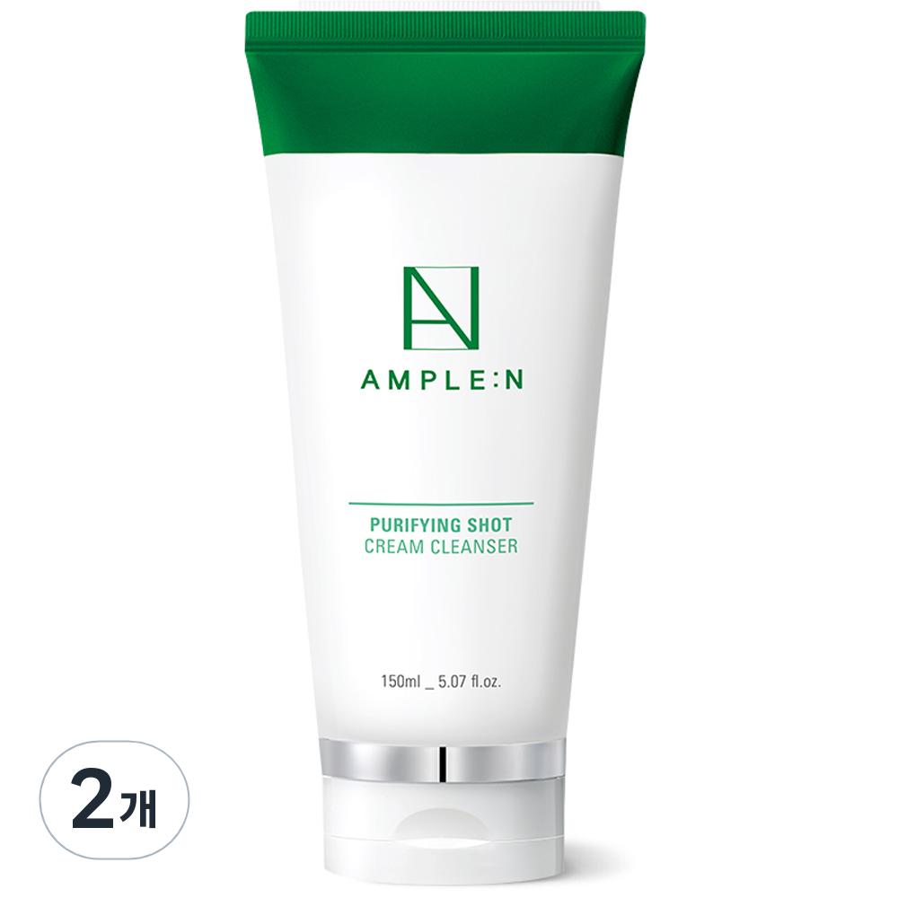 Ample:N Purifying Shot Cream Cleanser 150ml Pore Refining Facial Cleanser Exfoliate & Remove Makeup Residue And Impurities From Pores Texture