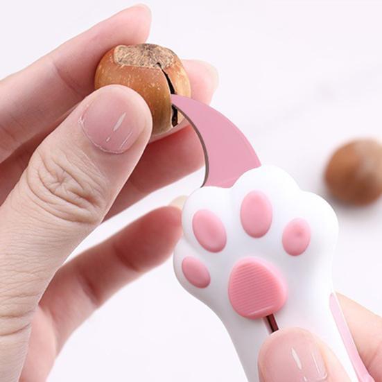 Нож-коготь кошки Выдвижной Милый в форме кошки Резак для упаковочной ленты для женщин Портативный инструмент для распаковки Практичный подарок для любителей кошек и девушек