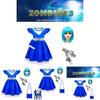 Kids Zombies 3 Cheerleader Cosplay Costume Halloween Dress Bag Wig Suit Gift Set