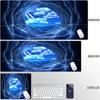 Scenery Sky Mouse Pad Anti-Slip Rubber Gaming Blue Carpet Large Natural Rubber Desk Mat Thick Seam Edge for Office