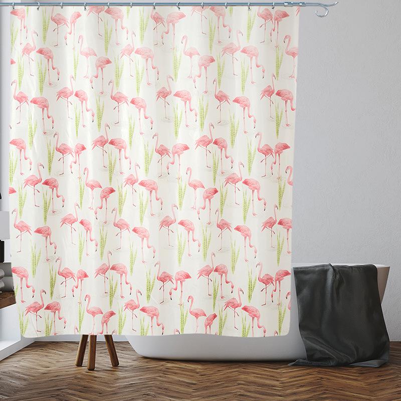 3D-печатная шторка для душа из ПЭВА с крючками – Толстая, водонепроницаемая, устойчивая к плесени перегородка для ванной