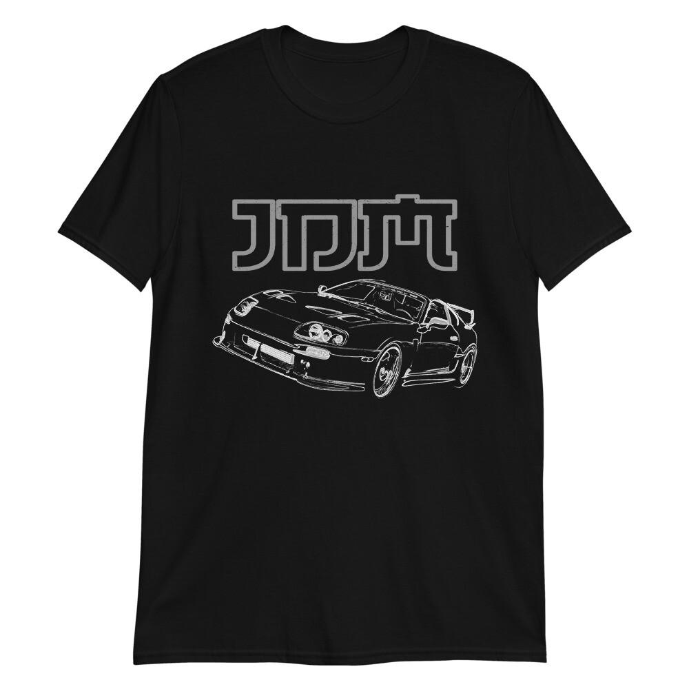 1990s JDM Supra Tuner Car Line Art Drift Racing Short-Sleeve Unisex T-Shirt