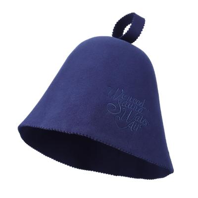 Шапка для сауны Primal Blue, шерсть, для мужчин и женщин, машинная стирка, мериносовая шерсть, бесшовная, прошла тест на стирку, ручная работа (Темно-синий)