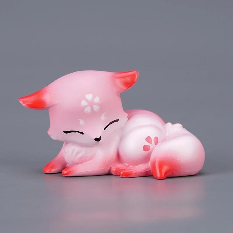 9CM Anime Game Genshin Yae Miko Fox Form Model Toy Gift Car Desktop Ornament Action Figure Two Styles Boxed