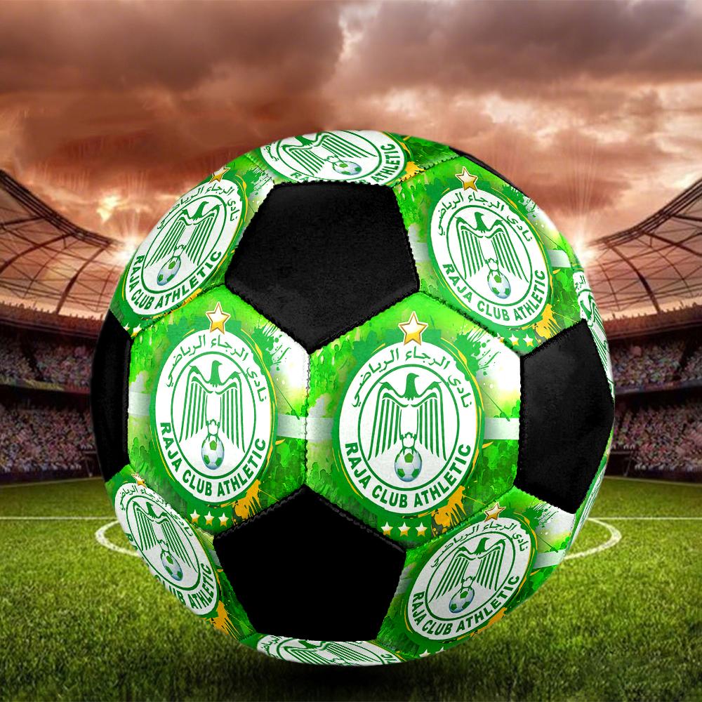 РАЗМЕР 5 Футбольный мяч Raja Casablanca Цветной Для всех возрастов Машинная строчка ПВХ Готов к соревнованиям Прочный Высокий отскок