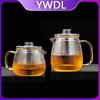 480/650ml Stripe Clear Glass Teapot With Tea Strainer Infuser Heat-resistant Kettle Kung Fu Flower Puer Oolong Pot Teaweare