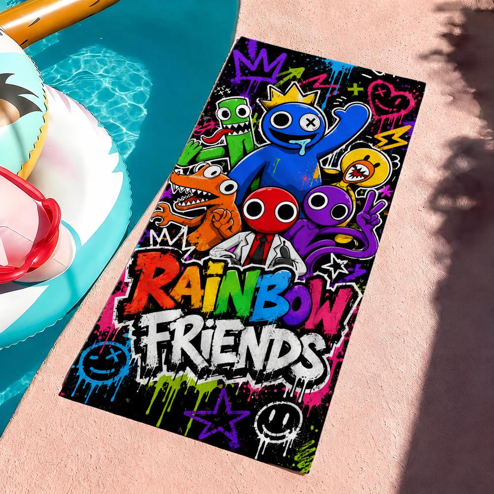 Game R-Rainbow Friends Towel Towel beach towel, quick drying absorbent bath towel for Swim,Gym,Camping,Outdoor hot