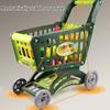 Kids Shopping Cart Toy Kids Trolley Toy Play Kitchen Pretend Play Educational Toy for Boys Girls Not Include Fruit & Food