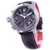 SEALANE Men's SE47-LBK (SE47 Series Quartz Men's Sun Flame) Round Watch Black *Red Stitch Stainless