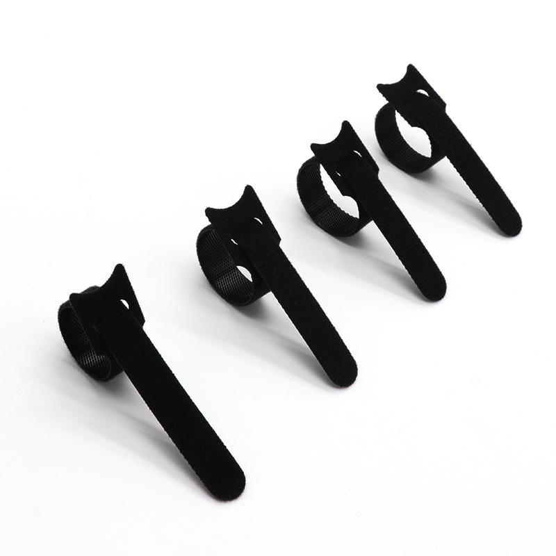 Releasable Cable Ties Wire Organizer Black 15 20 25 30cm Nylon Hook Loop Straps Wrap Zip Bundle Bandage Tie Plastics Fastening