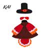 Turkey Goose Outfit 1 Set Outfit, Thanksgiving Porch Costume, with Top Holiday Photo Props for Garden Hat And Wings 23 Inch Statue, Lawn Yard