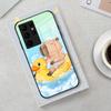 Забавный чехол для телефона с капибарой для Samsung S26 S25 Edge Ultra 23 22 21 20 Ultra Plus S24 Fe Стеклянная крышка