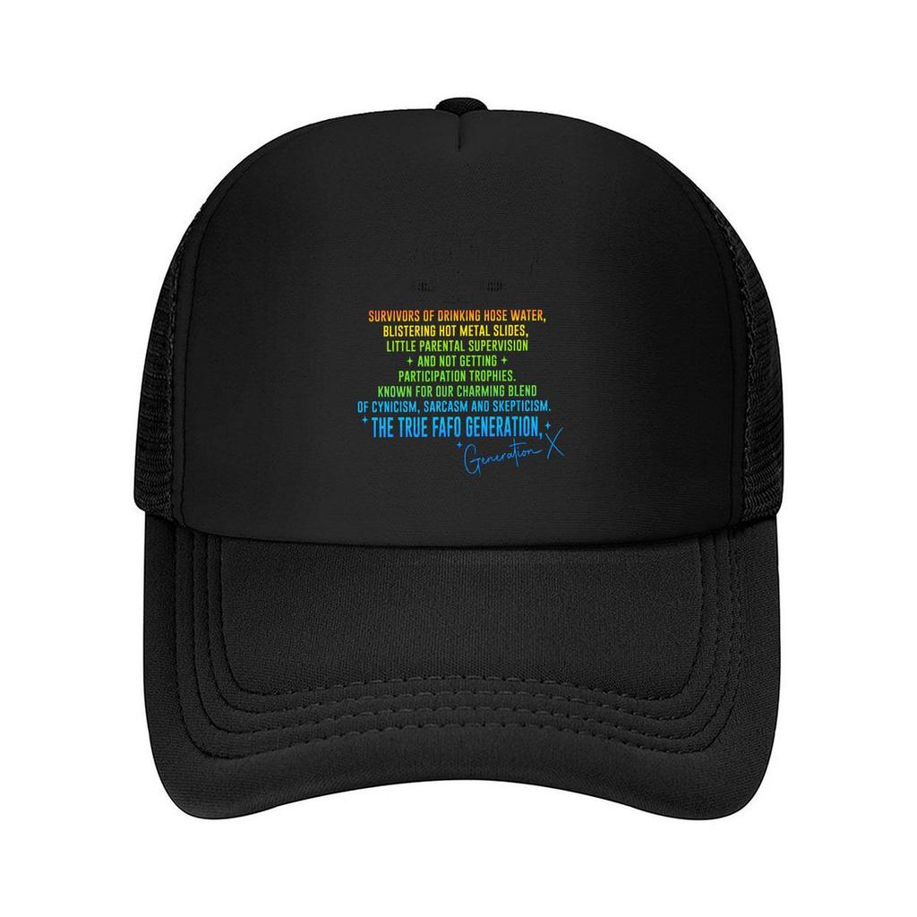 Generation X Funny Retro Quote Canvas Wall Art Mesh Baseball Cap Hip Hop