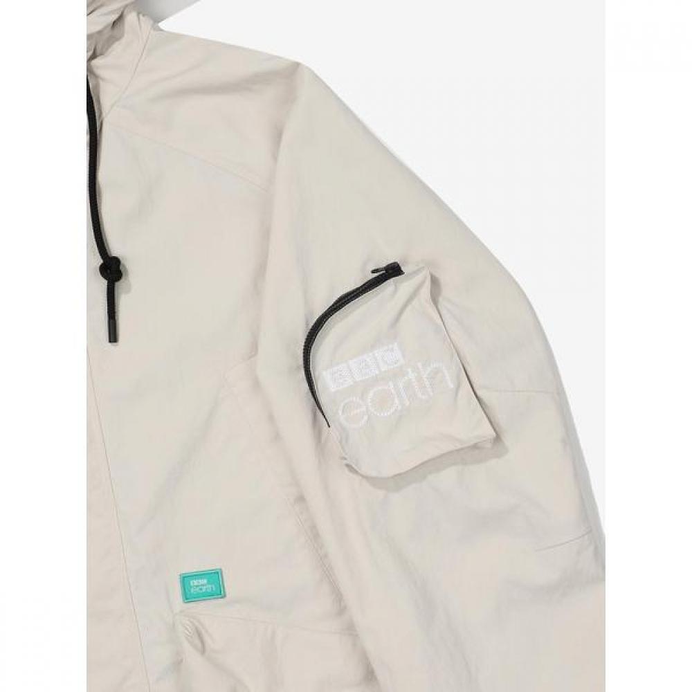 Bbc Earth Out Pocket Fish Tail Jacket  Ivory 