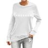 Women's Fashion Casual Long Sleeve Printed Neck Top
