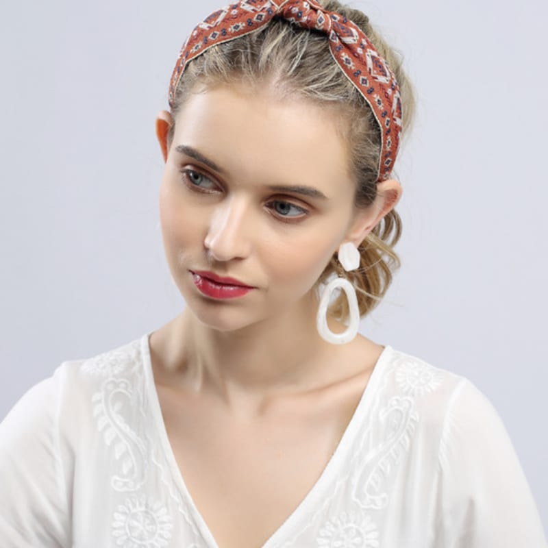 ЛАЛА Богемная импортная повязка для волос - Коричневая