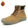 2024 Теплая плюшевая кожаная повседневная обувь для мужчин, высокие сапоги ручной работы, удобные ботильоны, модный дизайн, походная ковбойская обувь для отдыха на природе