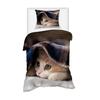 Супер милый комплект постельного белья для детей с котятами Kawaii Girl Quilt Cove King Queen Size Cat Animal 2/3 шт. полиэстеровый пододеяльник (Нет листа)