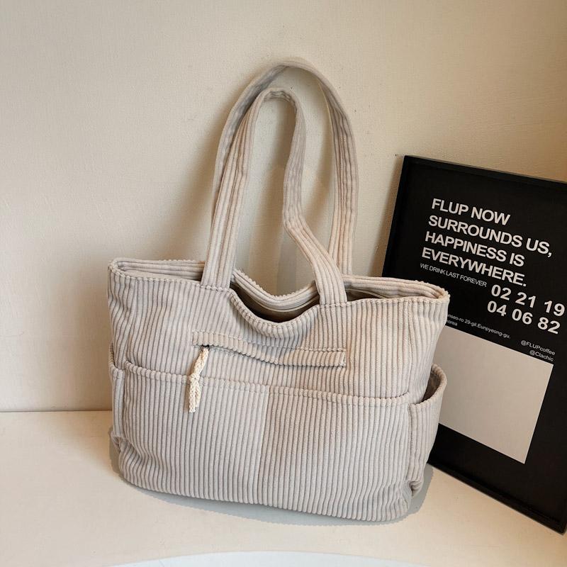 Сумка через плечо женская большая вместительная вельветовая сумка однотонная сумка-тоут сумка для поездок на работу