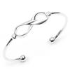 [M8904] - Silver Open Bracelet 'Infini' Silver (rhodium Plated) - 62 Mm - 38x12 Mm