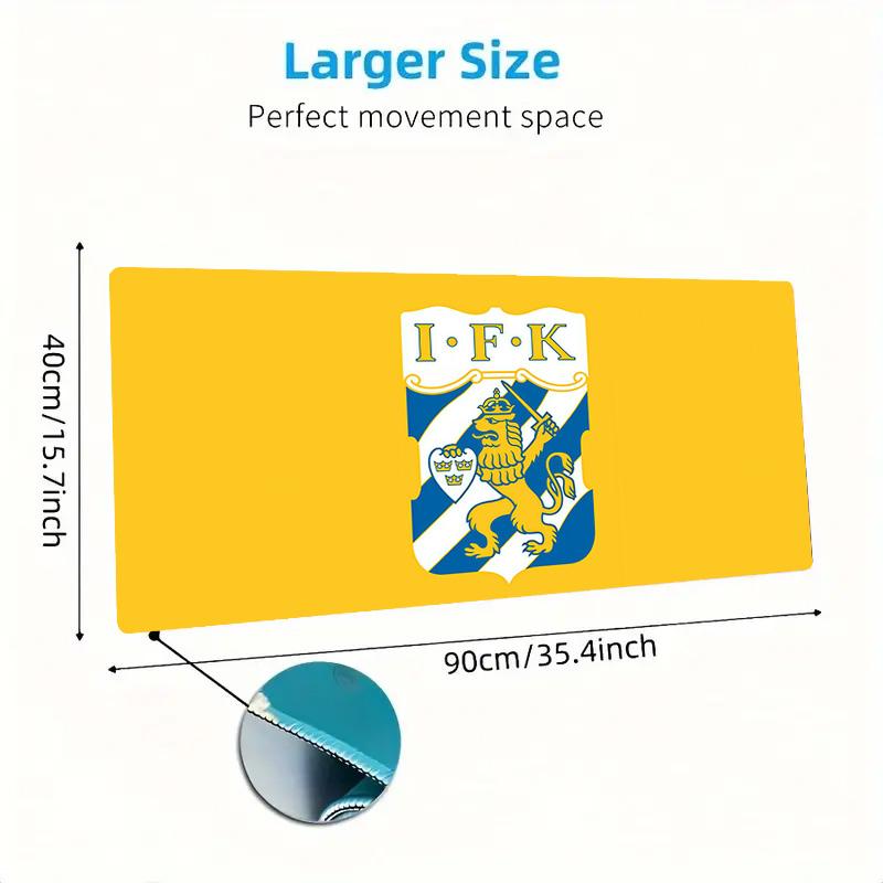 IFK Göteborg Print Cushion Non-slip Laptop Tablet Big Mousepad XXL Mat Mini PC Playmat With Lock edge