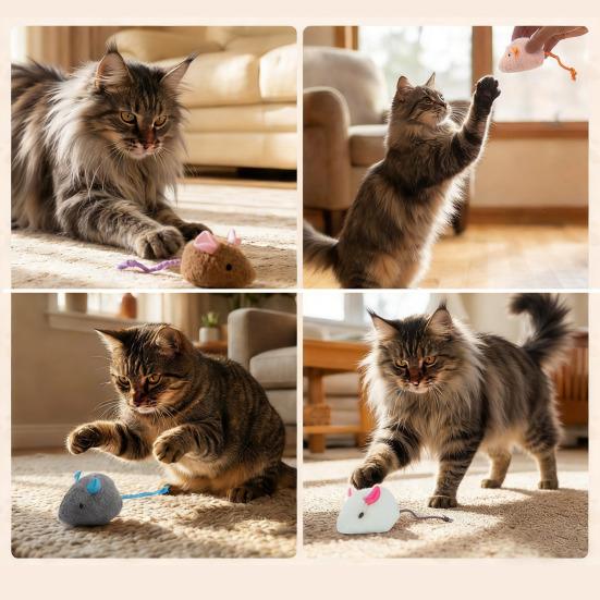 Игрушки для кошек Мыши Мягкие Кошачья мята Плюшевые Мыши Игрушки для кошек Интерактивная игра Игрушка для жевания кошек для домашних кошек Охотничьи инстинкты и развлечения