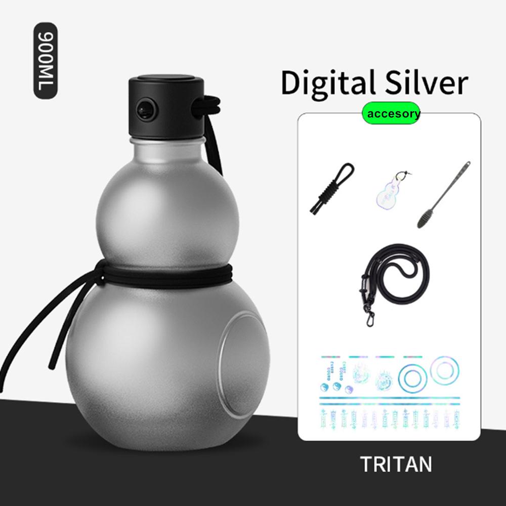 Gourd Sports Travel Water Bottle for Gym,Chinese Retro Inspired, 900ml Durable Gourd Style Bottles