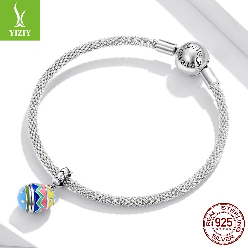 Yinziyun 2021 Пасхальный кулон в форме сердца-яйца, бусина для DIY SCC1753