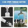 Pipe Thread Cutting Tool - Electric Drill Compatible PVC Pipe Threader Kit, PVC Thread Maker Tool , 1/2" 3/4" Tool