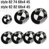 7-piece car exterior set Emblem Set Car Hood Trunk Wheel Steering Badge For BMW E46 E90 F10 F30 G20 X5 45mm/68mm/74mm/82mm Blue MA6