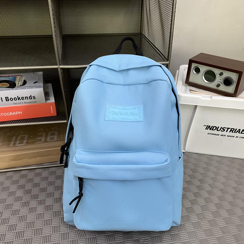 Однотонный школьный рюкзак для студентов, мужской, большой емкости, кампусный рюкзак, Оксфорд, женский дорожный рюкзак