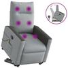 VidaXL Reclining Massage Armchair Light Grey Fabric 3324059