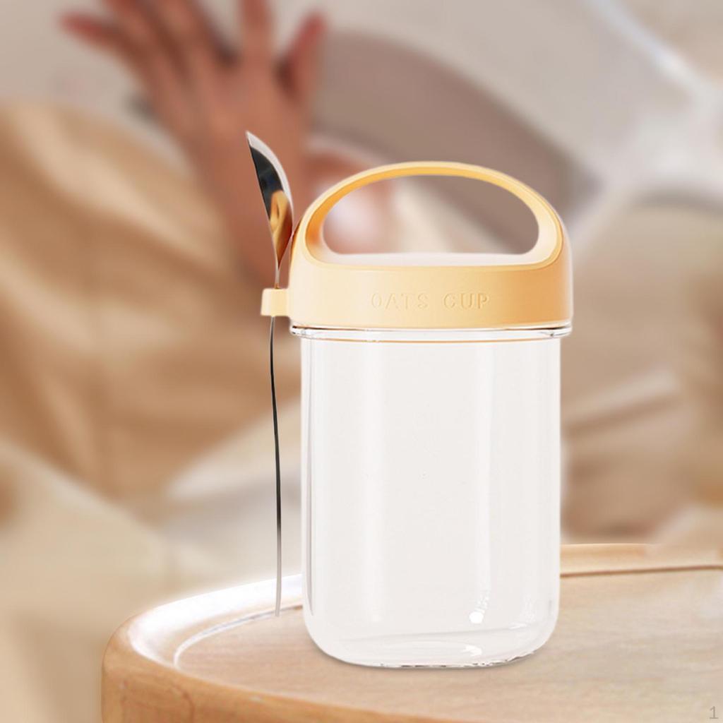 Ночной контейнер для овса на ходу, герметичная банка для хранения и приготовления салата в стакане с йогуртом