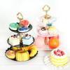 Three-layer Cake Tray European Cake Stand Wedding Party Dessert Table Candy Fruit Plate Cake Display Stand Dessert Snack Tray